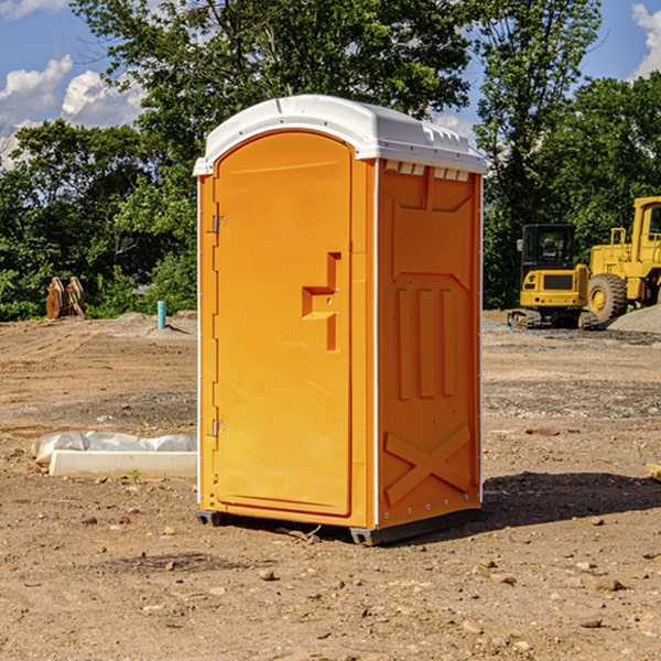 can i customize the exterior of the portable toilets with my event logo or branding in Dewy Rose